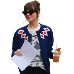 Dakota Johnson Materialists Blue Jacket