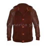 Daniel Radcliffe Brown Hornes Leather Jacket