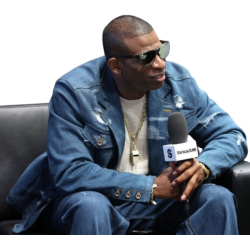Deion Sanders Blue Denim Coat