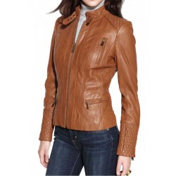 Designer Brown Motorcycle Leather Jacket