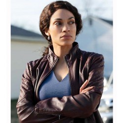 Dopesick 2021 Bridget Meyer Maroon Leather Jacket