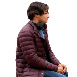 Dorian Giordano A Dance in the Snow Will Maroon Puffer Jacket
