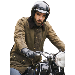 Dr Oliver Wolf Brilliant Minds Brown Waxed Jacket
