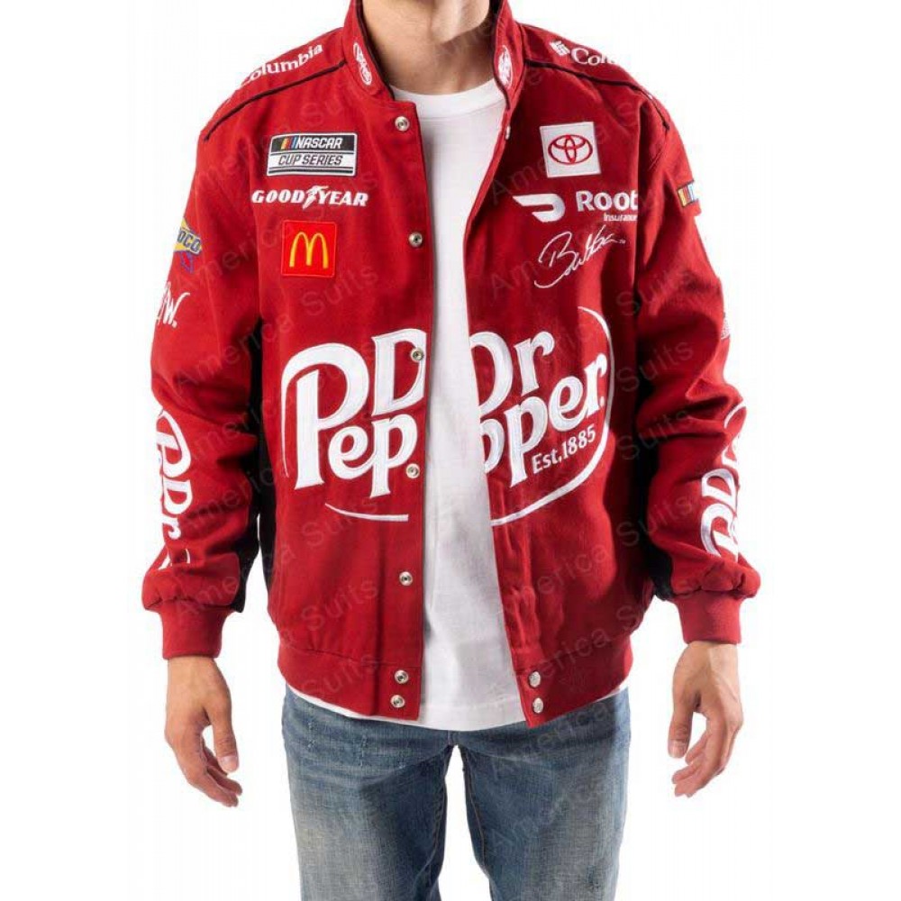 Dr. Pepper Red Cotton Racing Jacket 10 OFF America Suits