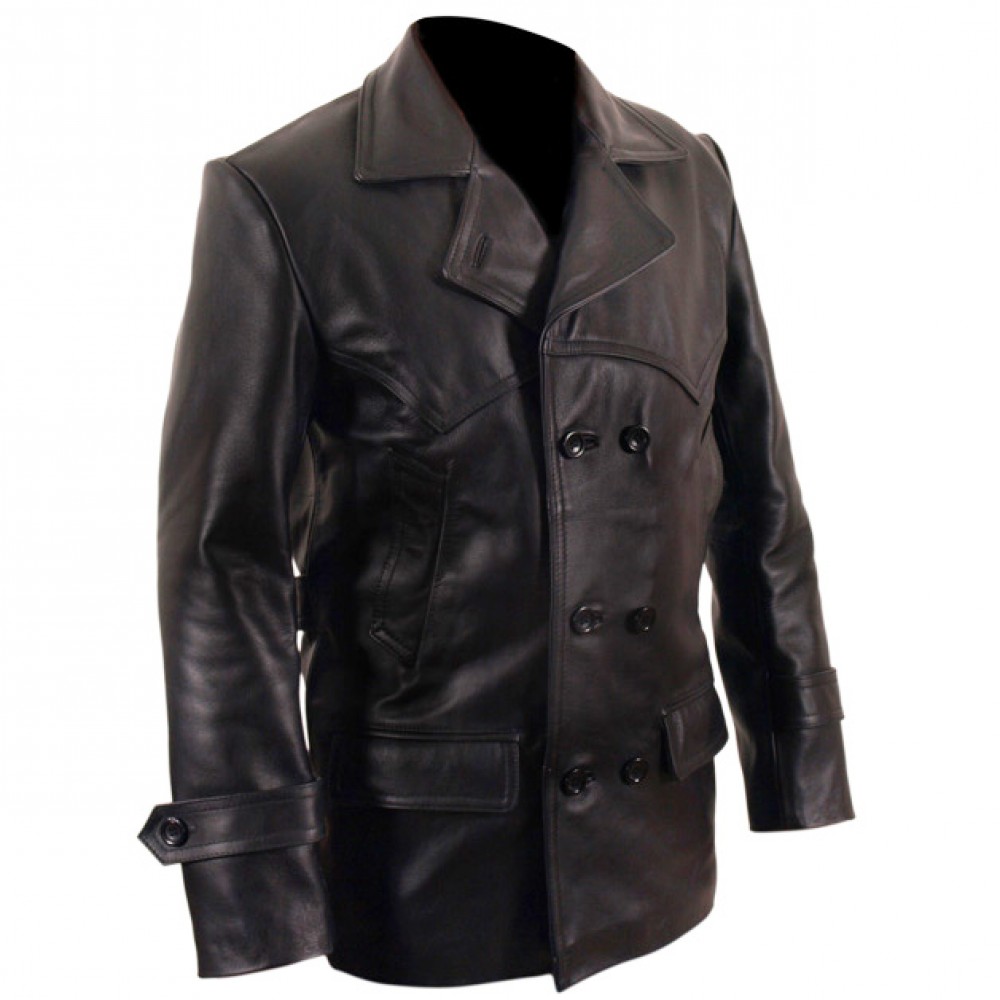 Dr. Who Black Leather Coat For Men | America Suits