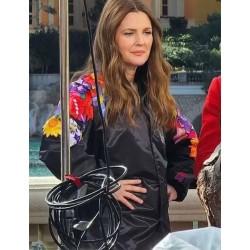Drew Barrymore Super Bowl LVIII Floral Jacket