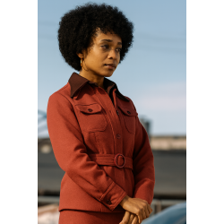 Duster Rachel Hilson Red Belted Jacket