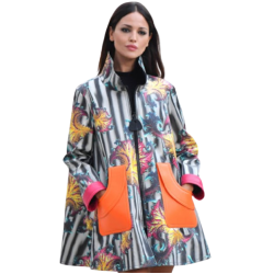 Eiza Gonzalez Printed Long Coat