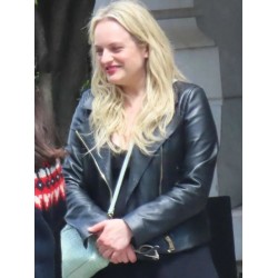 Elisabeth Moss The Veil 2024 Black Biker Leather Jacket Elisabeth Moss The Veil 2024 Black Biker Leather Jacket