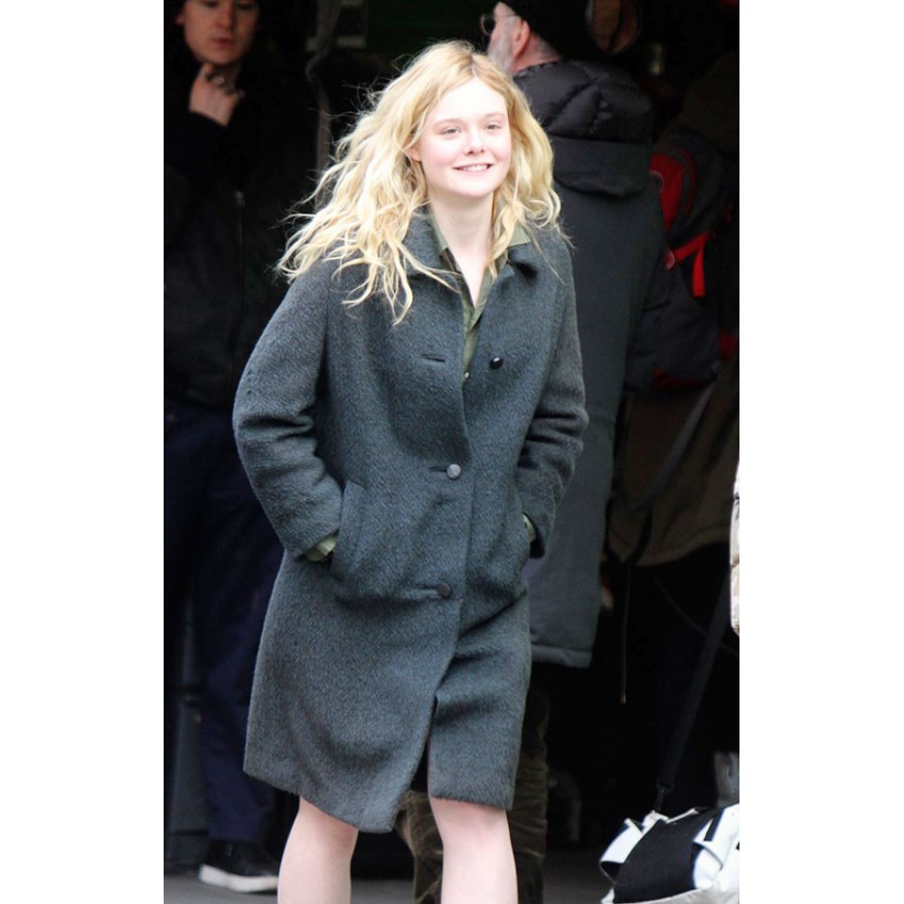 Elle Fanning Molly Wool Coat