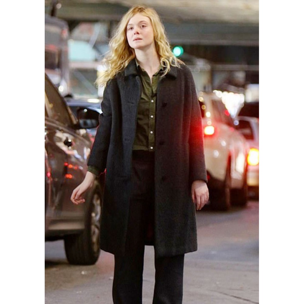 Elle Fanning Molly Wool Coat