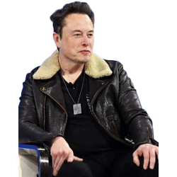 Elon Musk Black Shearling Jacket