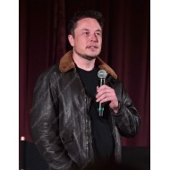 Elon Musk Winter Shearling Leather Jacket