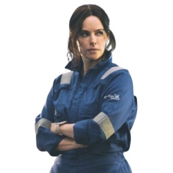 Emily Hampshire The Rig 2025 Rose Blue Jacket Emily Hampshire The Rig 2025 Rose Blue Jacket