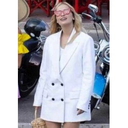Emily In Paris S02 Camille Razat White Peacoat