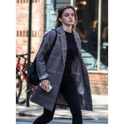 Emma Watson Plaid Coat