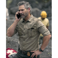 Eric Bana Untamed 2025 Kyle Turner Beige Shirt