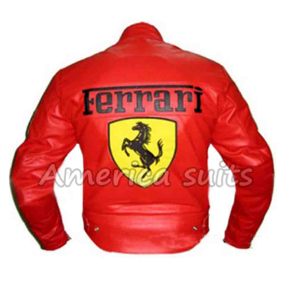 Ferarri Red Motorbike Racing Jacket