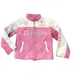Ferrari Pink Leather Jacket