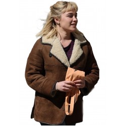 We Live in Time Florence Pugh Shearling Jacket We Live in Time Florence Pugh Shearling Jacket