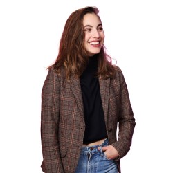 Gabby Between the Temples Checked Coat