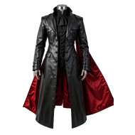 Gothic Vampire Leather Trench Coat