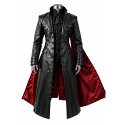Gothic Vampire Leather Trench Coat