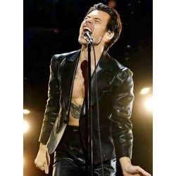 Grammy 2021 Harry Styles Leather Jacket