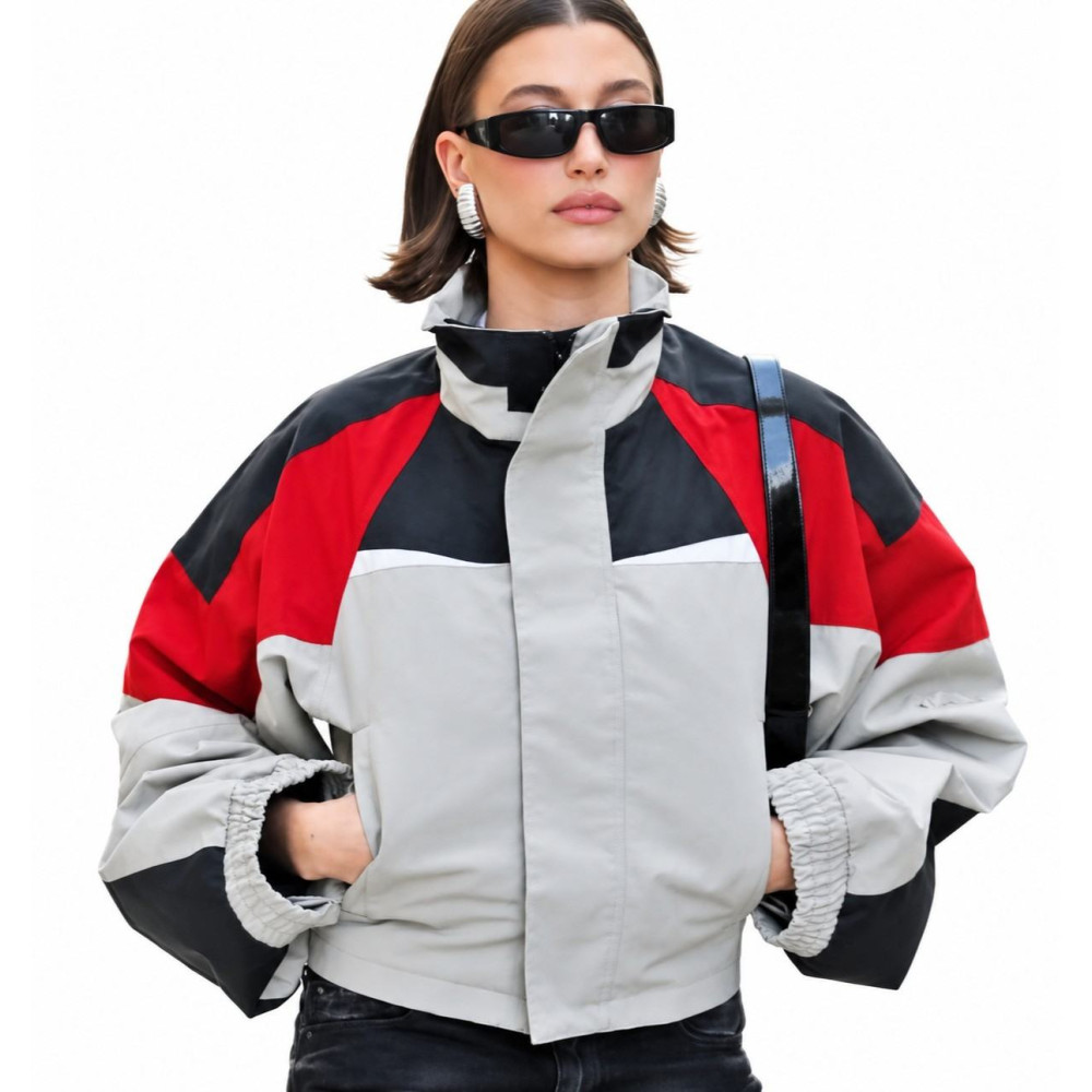 Hailey Bieber Windbreaker Jacket | America Suits
