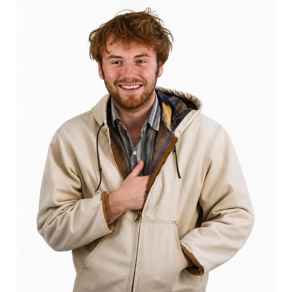 I Want Your Sex Cooper Hoffman Beige Hooded Jacket | America Suits