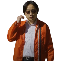 Interior Chinatown Jimmy O Yang Orange Jacket