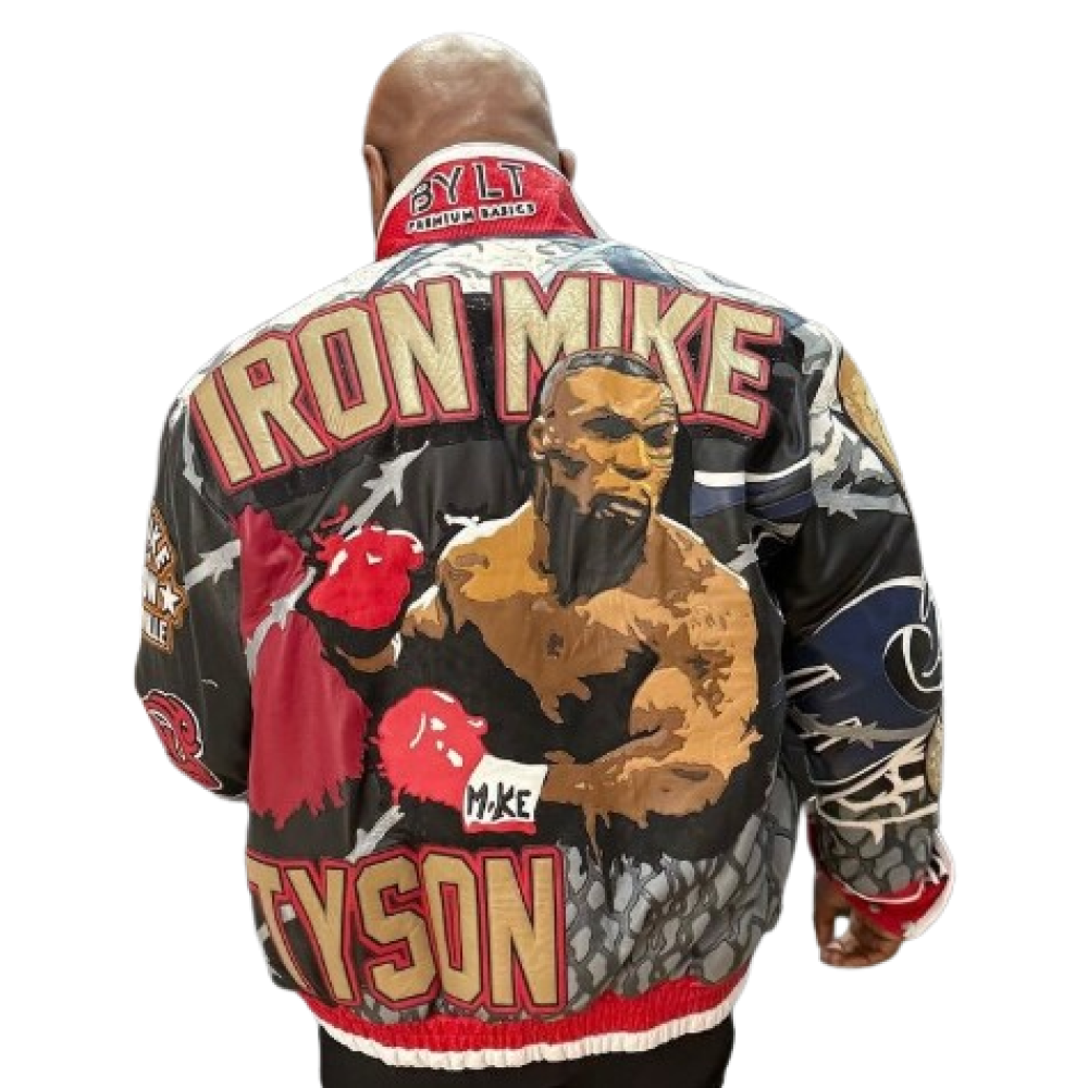Iron Mike Tyson Leather Bomber Jacket | Legendary Boxing Style