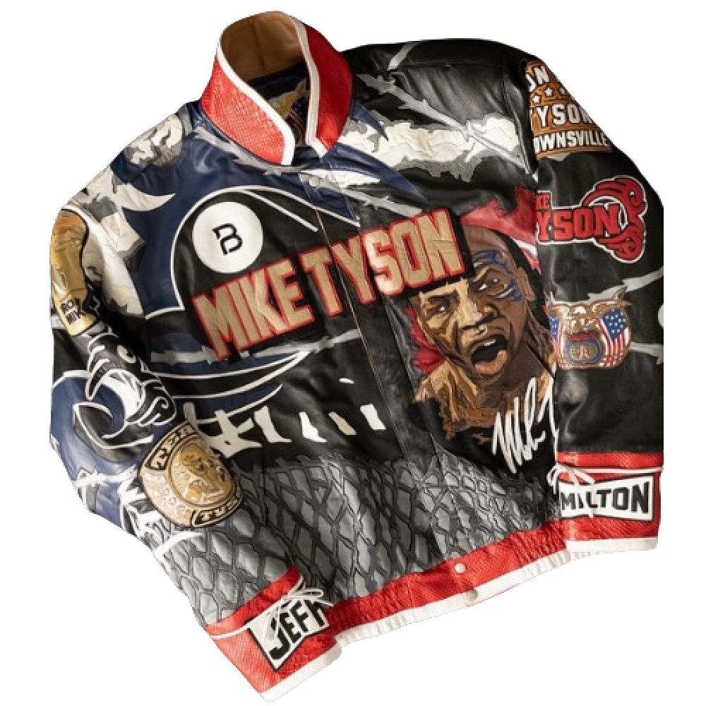 Iron Mike Tyson Leather Bomber Jacket | Legendary Boxing Style