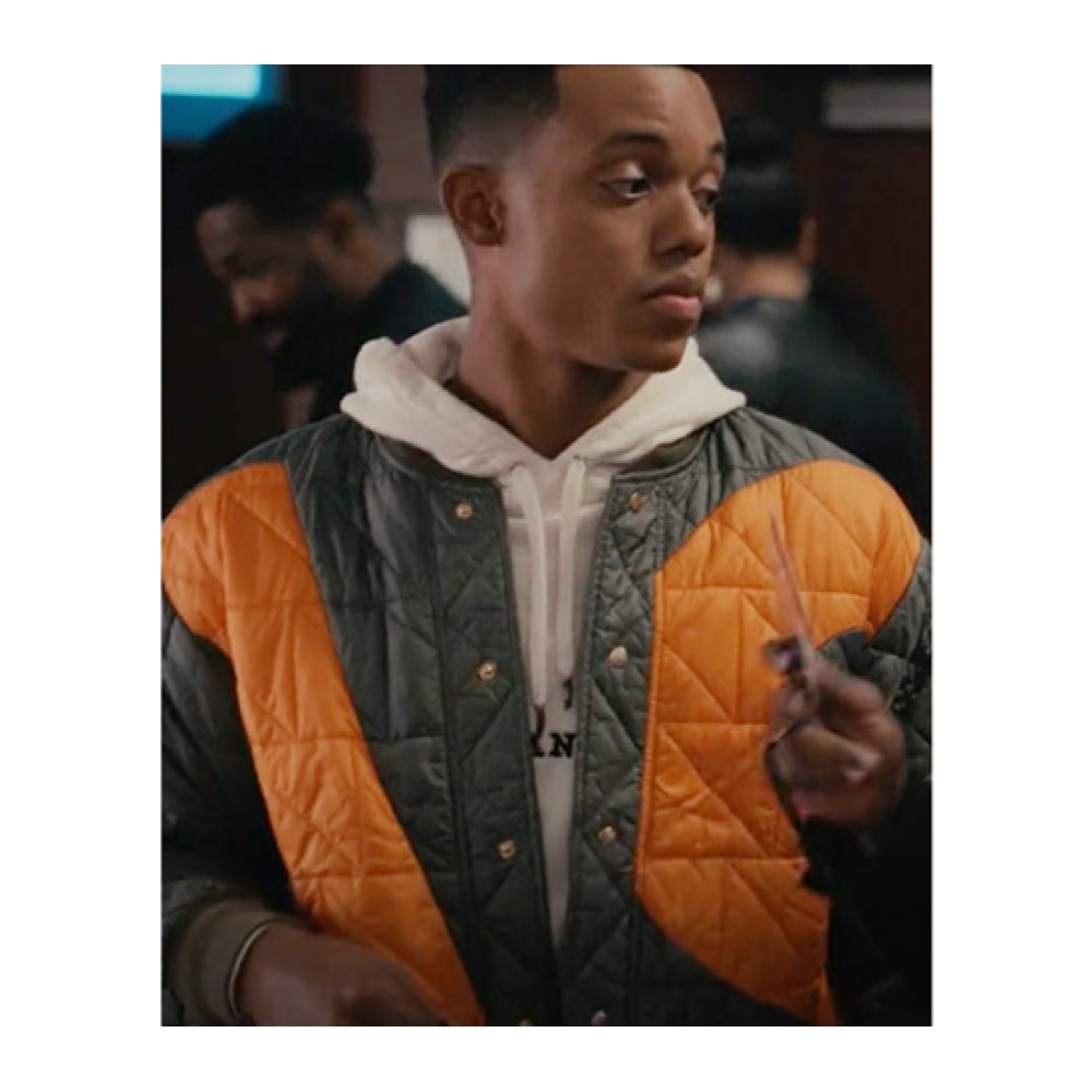 Jabari Banks Bel-Air Quilted Bomber Jacket