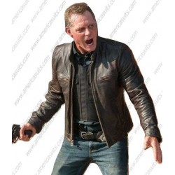Jason Beghe Brown Leather Jacket