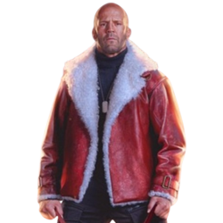 Jason Statham World of Tanks Red Shearling Jacket