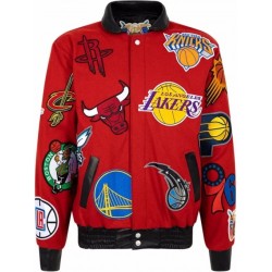 Jeff Hamilton Collage Bomber Red Jacket Jeff Hamilton Collage Bomber Red Jacket