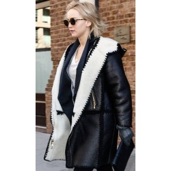 Jennifer Lawrence Leather Coat