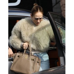Jennifer Lopez Fuzzy Fur Jacket
