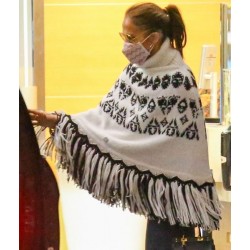 Jennifer Lopez White Poncho