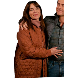 Jingle Bell Love Michelle Morgan Brown Quilted Bomber Jacket