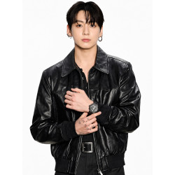 Jung Kook Watch Event 2026 Black Leather Jacket