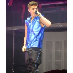 Justin Bieber Shirtless Staples Center Vest