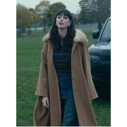 Kaya Scodelario The Gentlemen Shearling Coat