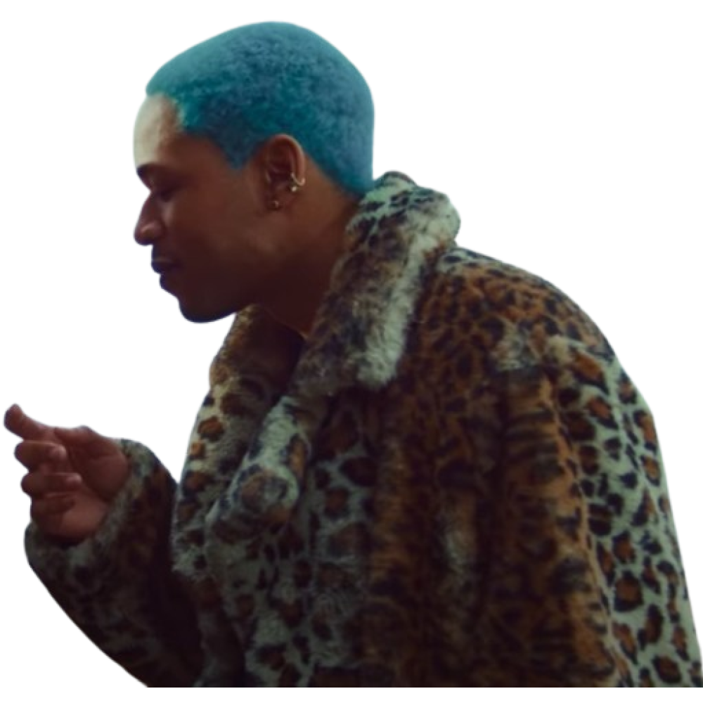 Kelvin Harrison Jr O Dessa 2025 Euri Leopard Coat