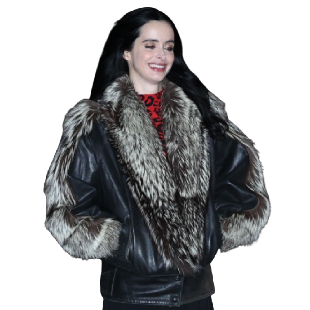 Stern Ritter Rider Jacket Krysten Ritter Dexter Resurrection Mia Leather Fur Jacket | Dexter ...