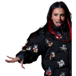 Kylie Cantrall Mickey Mouse Black Puffer Jacket