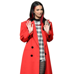 Kylie Cantrall Red Trench Coat