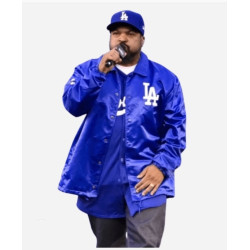 LA Baseball Dodgers Blue Satin Jacket LA Baseball Dodgers Blue Satin Jacket