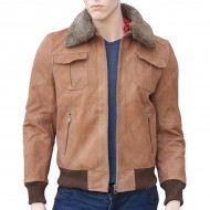 Vintage Leather Jacket With Fur